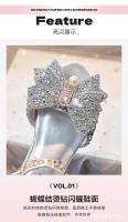 Los nuevos zapatos de princesa de cristal con tacón alto para niños muestran el espectáculo de las sandalias del anfitrión del escenario. - details 4