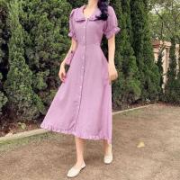 Vestido Versátil de Té con Cuello de Muñeca para Mujer Cintura Ajustada, Adelgazante, Perfecto para Primavera/Verano - details 16