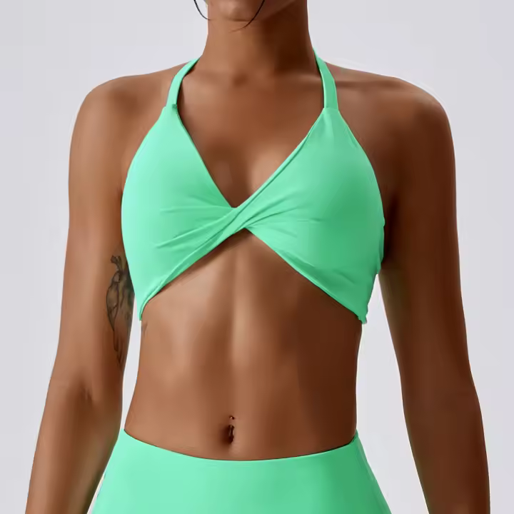 Sujetador Deportivo Transpirable con Espalda Completa Algodón Soporte Ideal para Yoga - 1