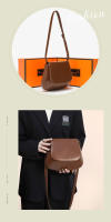 Nuevo bolso de mano marrón, bolso de sillín texturizado de alta gama para mujer, bolso cuadrado pequeño de mensajero retro de diseño de nicho versátil de moda. - details 5