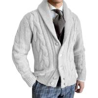 Suéter de Lana Gruesa con Tapa Abierta Chaqueta Cálida Casual para Hombres Moda en Cardigans - details 12