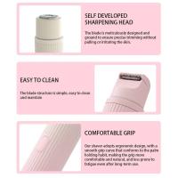 Recortador de Bikini pequeño 2 en 1 para mujer, removedor eléctrico recargable, afeitadora portátil para recortar el pelo en seco y húmedo - details 11