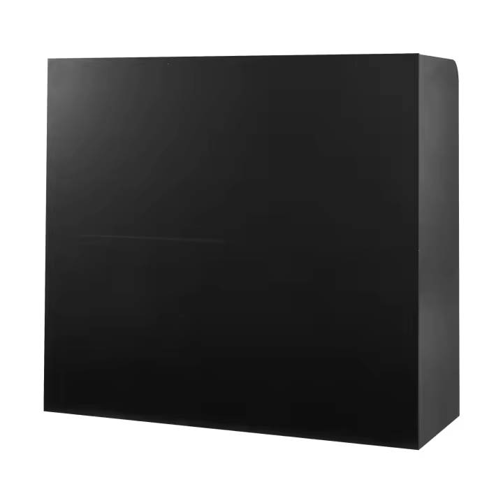 SucceBuy Mostrador de recepción de 47,24 pulgadas, mesa rectangular para mostrador de oficina con cajón con cerradura y gabinete de almacenamiento para caja registradora, vestíbulo, salón de belleza y oficina, negro - 1
