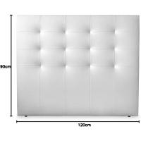 Tapizado en Polipiel de Alta Gama, Madera, Blanco, 90x120cm (Cama 80) - details 2