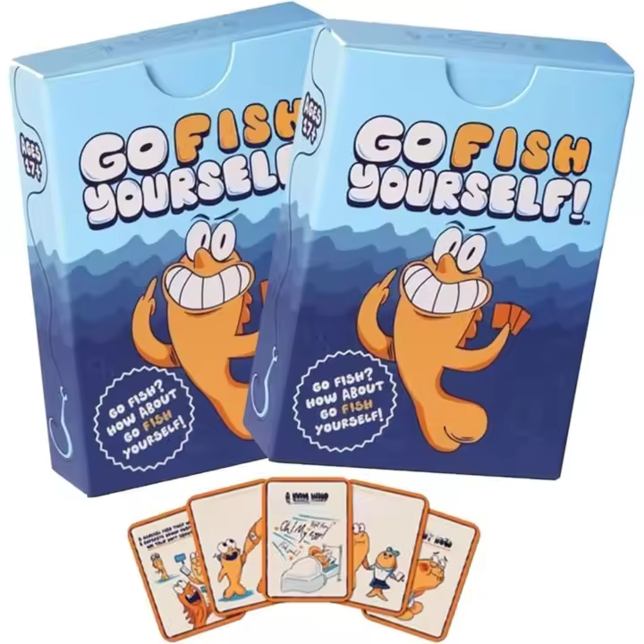 Juego de cartas Go Fish para 2+ jugadores, adultos, regalo de broma para amigos, parejas y compañeros de trabajo, clásico familiar (2 piezas) - 1
