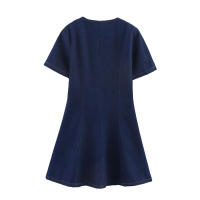 BUNO-minifalda de punto sofisticada para mujer, Top de moda con cuello en V, volantes, corte Regular, vestidos de manga corta, verano 2025 - details 2
