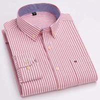 Camisas Oxford 100% algodón para hombre, nueva gran oferta, ropa informal de manga larga a rayas con botones suaves a cuadros, ropa Formal para hombre de talla grande 7XL 6XL - details 5