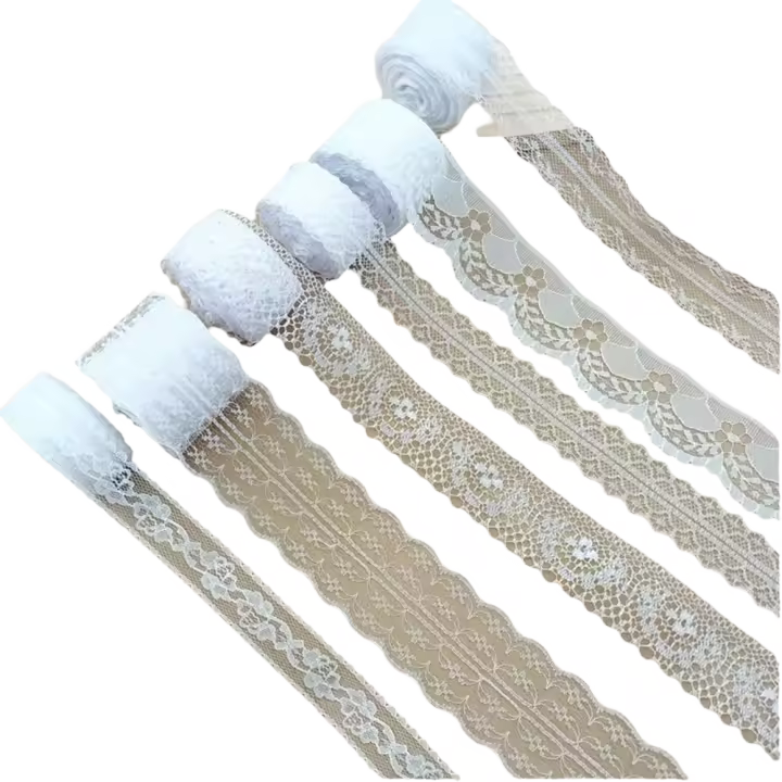 Cinta de Encaje Blanca Vintage Cinta Decorativa para Regalos y Manualidades - 1