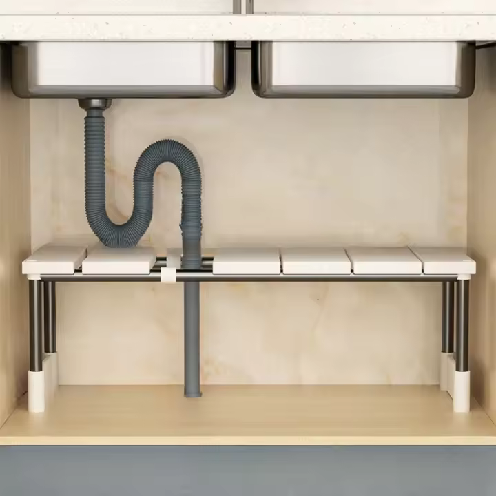 Estante de Almacenamiento de Acero Inoxidable Expandible para Cocina Funcional Multifuncional de Múltiples Capas - 1