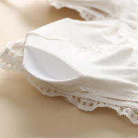 Sujetador De Encaje Femenino Sin Costillas Estilo Francés Para El Verano Con Cups Triangulares Y Envoltura De Pecho Ligera Y Sexy Sin Tirantes - details 4