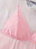Conjunto de camisón y braguita de diseño encantador con tirantes finos y cuello en V, ropa sexy para mujer - details 27