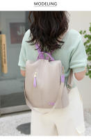 Mochila antirrobo negra para mujer, morral sencillo a la moda, informal, pequeña, impermeable, para viaje - details 15