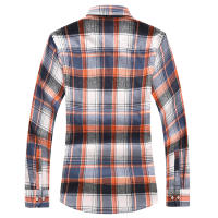 Camisa de manga larga a cuadros a rayas para hombre, camisas clásicas de oficina de un solo pecho, Camisa informal a la moda de otoño, 7XL - details 16