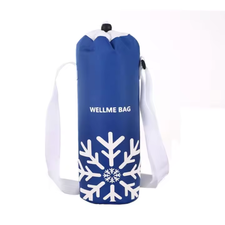 Funda de botella de agua con aislamiento de tela Oxford, calentador de botella de agua portátil impermeable con correa, bolsa de viaje para deportes al aire libre - 1