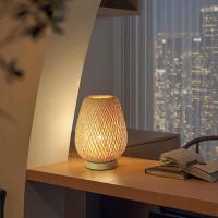 Base de madera de la mesa de exhibición de bambú de doble capa, lámpara del dormitorio, luz decorativa de la noche - details 1