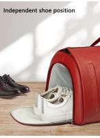Bolsa de almacenamiento de viaje multifuncional de cuero Pu, conjunto de ropa plegable, bolso para hombre y mujer - details 2