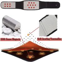Cinturón Terapéutico Magnético Autoreparador Ajustable Soporte de Espalda Lumbar Doble Hecho - details 3