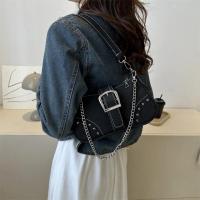 Bolso Retro Simple para axila, bolso de hombro informal de tendencia a la moda, bolso cruzado con textura informal de lona para mujer - details 2