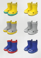 Tiburón zapatos de lluvia antideslizante suela suave ligero nuevo impermeable de las mujeres de dibujos animados botas de lluvia - details 10