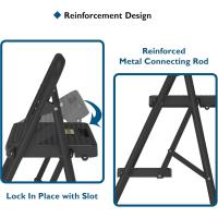 Escaleras Plegables de 4 Escalones, Capacidad de 150KG con Pedales Antideslizantes Anchos, Taburete de Mano de Acero, Manubrio de Esponja, Uso en Interiores y Exteriores, Negro - details 61