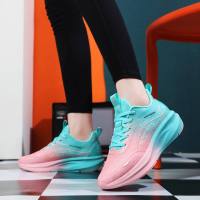 Nueva amortiguación rebote ligero zapatos para correr de malla transpirable pareja zapatos de moda gradiente marea zapatos de los hombres - details 11