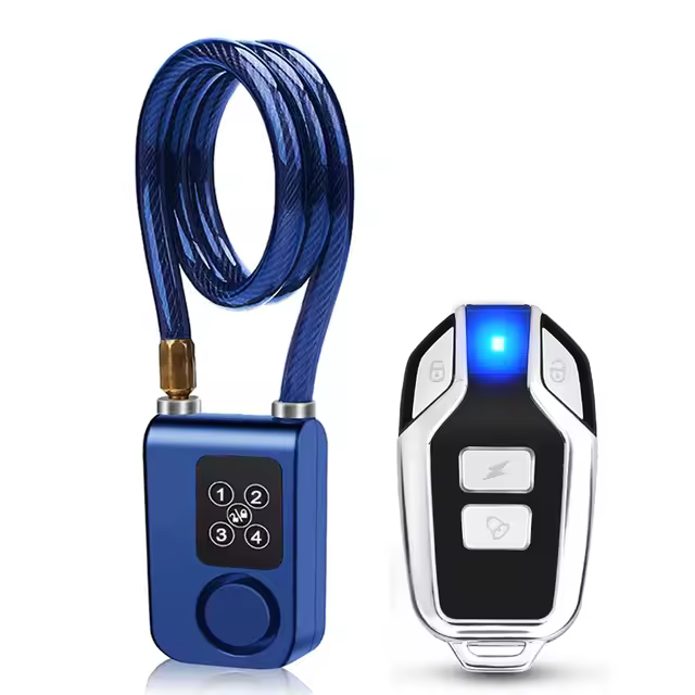 Candado DE SEGURIDAD antirobo para Bicicleta, Alarma de Control remoto inalámbrico, 4 dígitos - 1