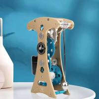 Reloj de péndulo de gravedad Galileo de 91 piezas - Kit de montaje de bricolaje de metal 3D |   Juguete educativo de vapor de aleación y acero inoxidable - details 3