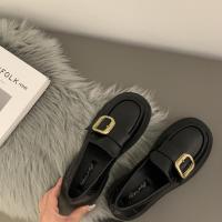 Negro pequeños zapatos de cuero de las mujeres de la primavera y el otoño de 2025 nuevo versátil tacón grueso Mary Jane Love zapatos individuales - details 11