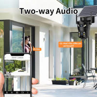 Cámara de Seguridad Solar Dual Lente V380 Visión Nocturna, Detección Humana PIR, Monitorización PTZ, 8MP, 4K, Inalámbrica, A prueba de agua, Uso externo y interior - details 4