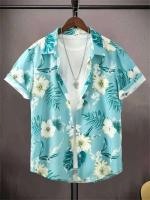 Camiseta de Verano de Playa Hawaiiana Estampado de Denim 3D para Hombres Manga Corta Transpirable - details 9