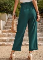 Pantalones de pierna ancha de moda de oficina de mujer de estilo clásico de cintura alta - details 16