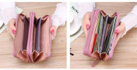 Carteras de Cuero PU para mujer, monedero largo con doble cremallera, bolso de mano de diseñador de lujo para teléfono - details 2