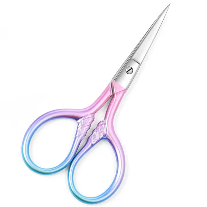 Tijeras pequeñas de acero inoxidable para depilación Facial, herramienta de belleza, recorte de barba de oreja y cabeza recta fina - 1