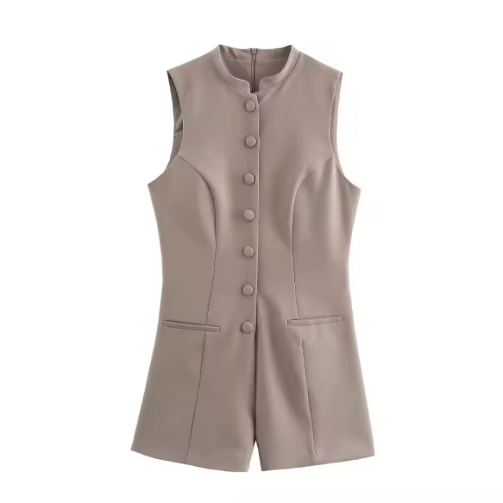 2025 Pantalones Cortos Casuales Ajustados de Una Pieza, Estilo Nuevo, Simple y Versátil para Mujer - 1