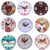 Cubierto por reloj de papel Vintage de madera MDF, decoración del hogar, reloj de pared, reloj de escritorio de forma redonda, sala de estar - details 0