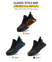 Zapatos de trabajo ligeros y transpirables para hombre, cómodos zapatos de seguridad suaves, zapatos de seguridad estándar europeo, zapatos deportivos con punta de acero - details 1