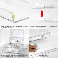 Estante sin perforación, estante colgante de almacenamiento para cocina, baño, lavandería - details 2
