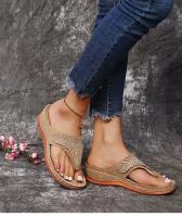 Women Open Toe Boho Casual Sandals Hollow Out Flip Flops Summer Wedge Sneakers Women's Footwear - details 10