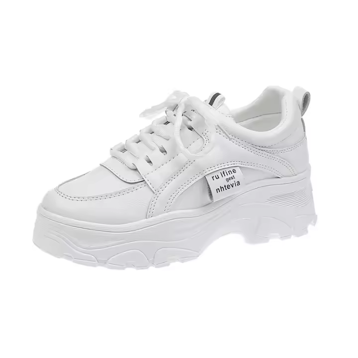2025 primavera y verano nuevos zapatos de moda para mujer estudiantes cien con zapatos deportivos para mujer casual con suela gruesa zapatos de altura - 1
