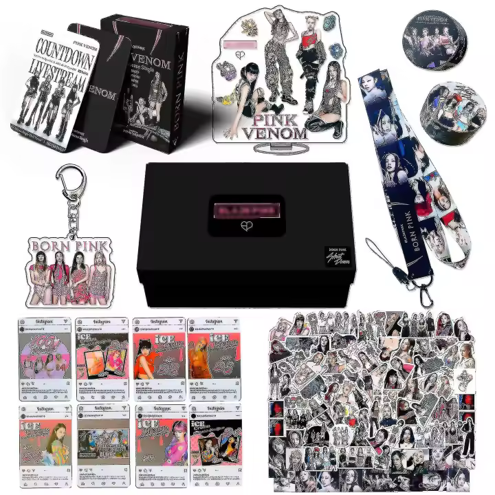 Set de Caja de Regalo de Álbum Born Pink 161 Piezas de Pegatinas de Lanyard Kpop - 1