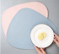 Manteles de Mesa de Estilo Nórdico Impermeables, Antideslizantes, Aislantes de Calor de Cuero PU para Mesas de Comedor - details 4