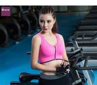 Sujetador deportivo con cremallera frontal para mujer, Top para Fitness, chaleco para correr, sujetador deportivo transpirable absorbente de golpes para Yoga, realce S-4XL - details 14