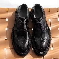Block UK Business Zapatos formales de oficina de boda de cuero genuino para hombres, función transpirable e impermeable, resortes de malla - details 9
