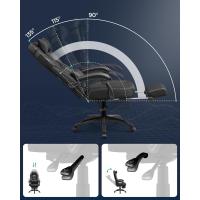 Silla de Oficina con reposapiés telescópico - Reposacabezas Ajustable - Soporte Lumbar - Carga máxima 150 kg - Negro - details 4