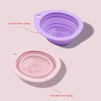 Limpiador de brochas de silicona, cuenco de limpieza de polvo plegable, cepillos de sombra de ojos, est - details 2