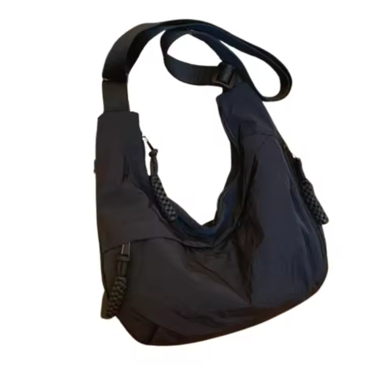 Bolso de hombro lavado de gran capacidad para mujer, bandolera de nailon informal, bolso de Dumpling de Corea de Color sólido para verano - 1