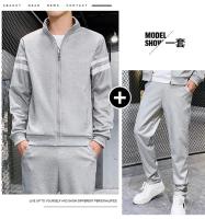 Conjunto deportivo de dos piezas para hombre, chándal de talla grande, primavera y otoño, novedad - details 12