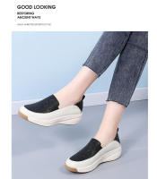 Zapatos Deportivos Casuales Para Mujer Con Suela Gruesa Talla plus 43 Material Superior De Cuero Genuino Transpirable Y Ligero Moda Zapatos Para Caminar - details 14
