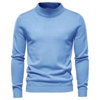 Suéter grueso de cuello alto de invierno para hombres, suéter casual de cuello alto de color sólido, cálido y cómodo, jersey de cuello alto para hombres - details 19