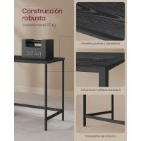 Mesa de Trabajo, 100 x 50 x 76 cm, Estilo Moderno, para Estudio Dormitorio Salón Oficina, Beige Natural y Blanco Perla LWD046L01 - details 19